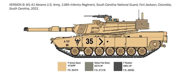 Italeri 1/35 War Thunder M1a1 Abrams Model Kit — official product photo 3