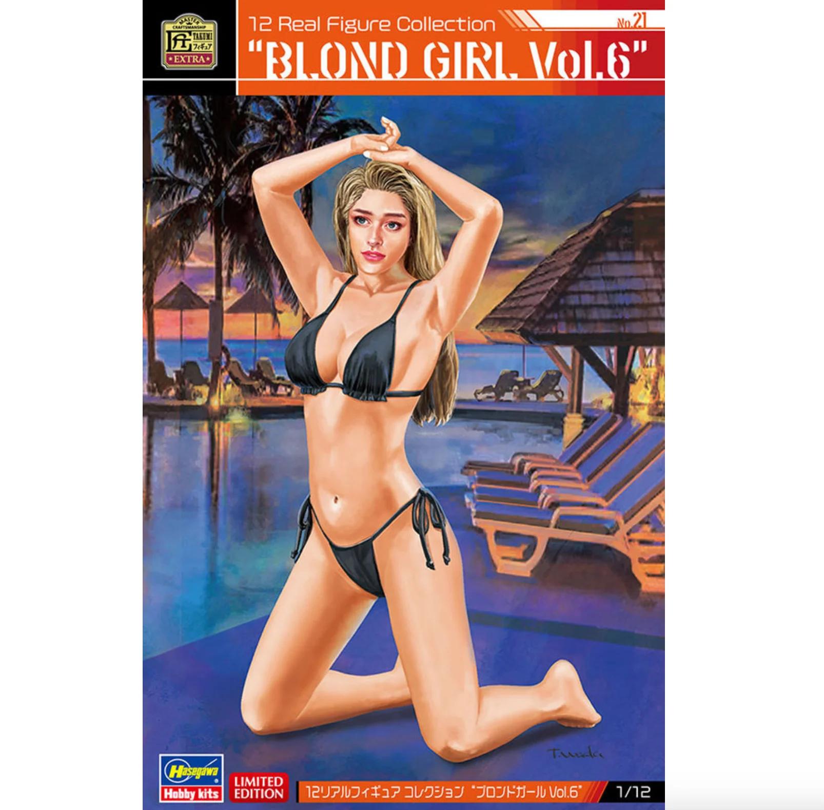 Hasegawa 1/12 12 Real Figure Collection 21 Blond Model Kit — official product photo 1