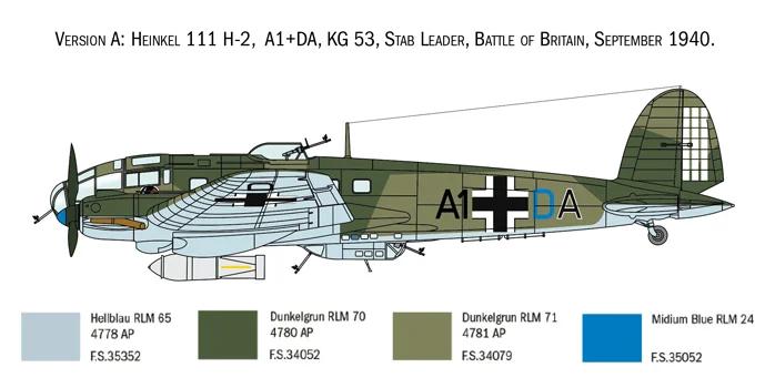 Italeri 1/72 Heinkel He-111h Model Kit — official product photo 3