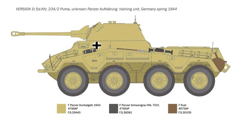 Italeri 1/35 SD Kfz 234 2 Puma Model Kit — official product photo 4