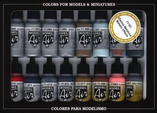 Vallejo Air 16 Color Metallic Effects Set — product photo