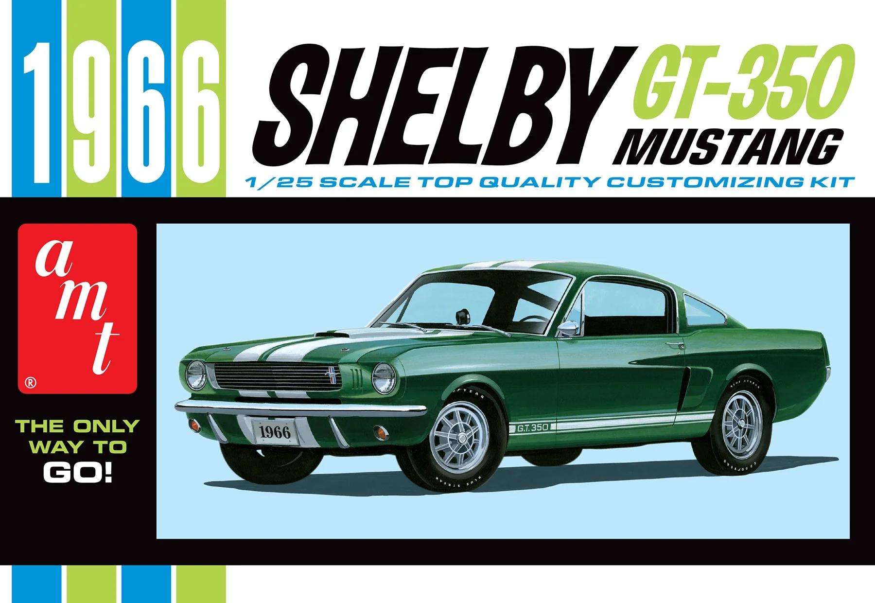 AMT 1/25 1966 Shelby Mustang 350 Gt Model Kit — box art