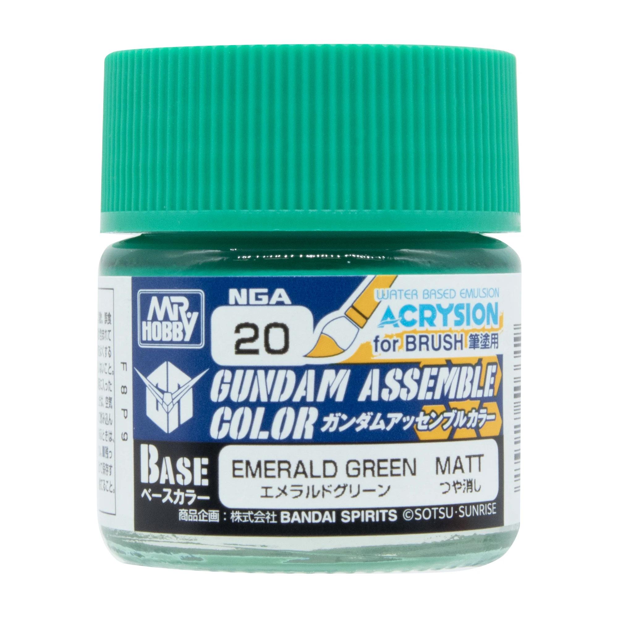 Mr. Hobby Gundam Assemble Color Emerald Green (NGA20) 10 ml — official product photo 1