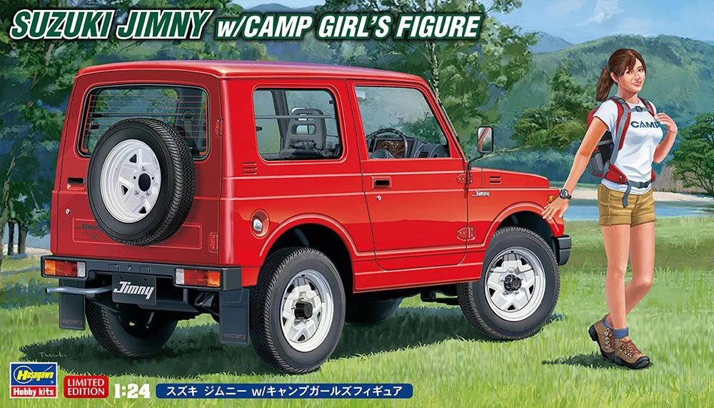 Hasegawa 1/24 Suzuki Jimny W Camp Girl Model Kit — official product photo 1