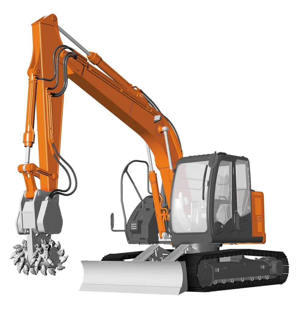 Hasegawa 1/35 Hitachi Excavator W Cutter Heads — official product photo 4