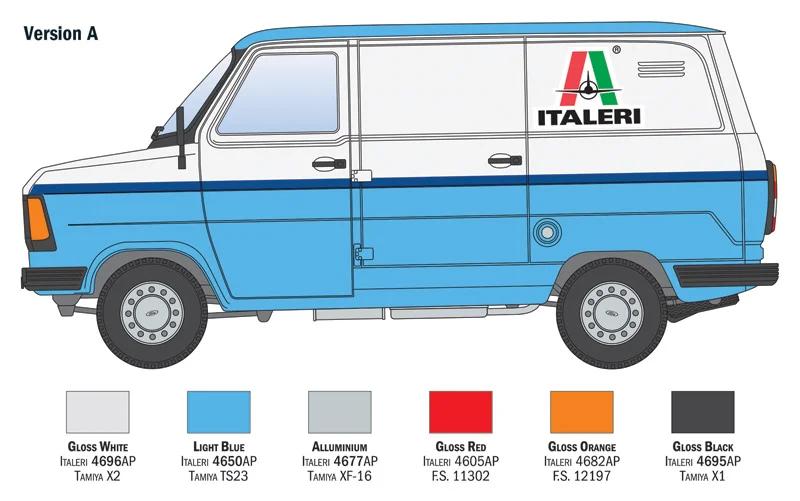 Italeri 1/24 Ford Transit Model Kit — official product photo 2