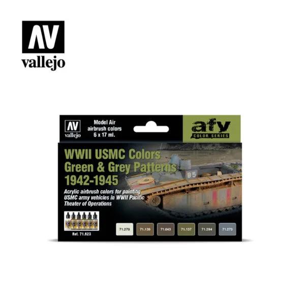 Vallejo Air Ww2 Usmc Green Grey Pat Set — product photo