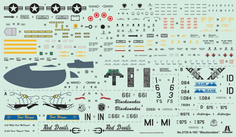 Italeri 1/48 A-10C Blacksnakes Model Kit — official product photo 2