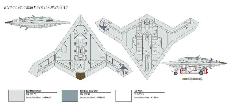Italeri 1/72 X-47B Model Kit — official product photo 3