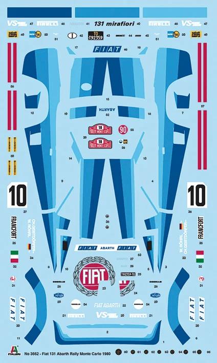 Italeri 1/24 Fiat 131 Abarth Rally Model Kit — official product photo 2