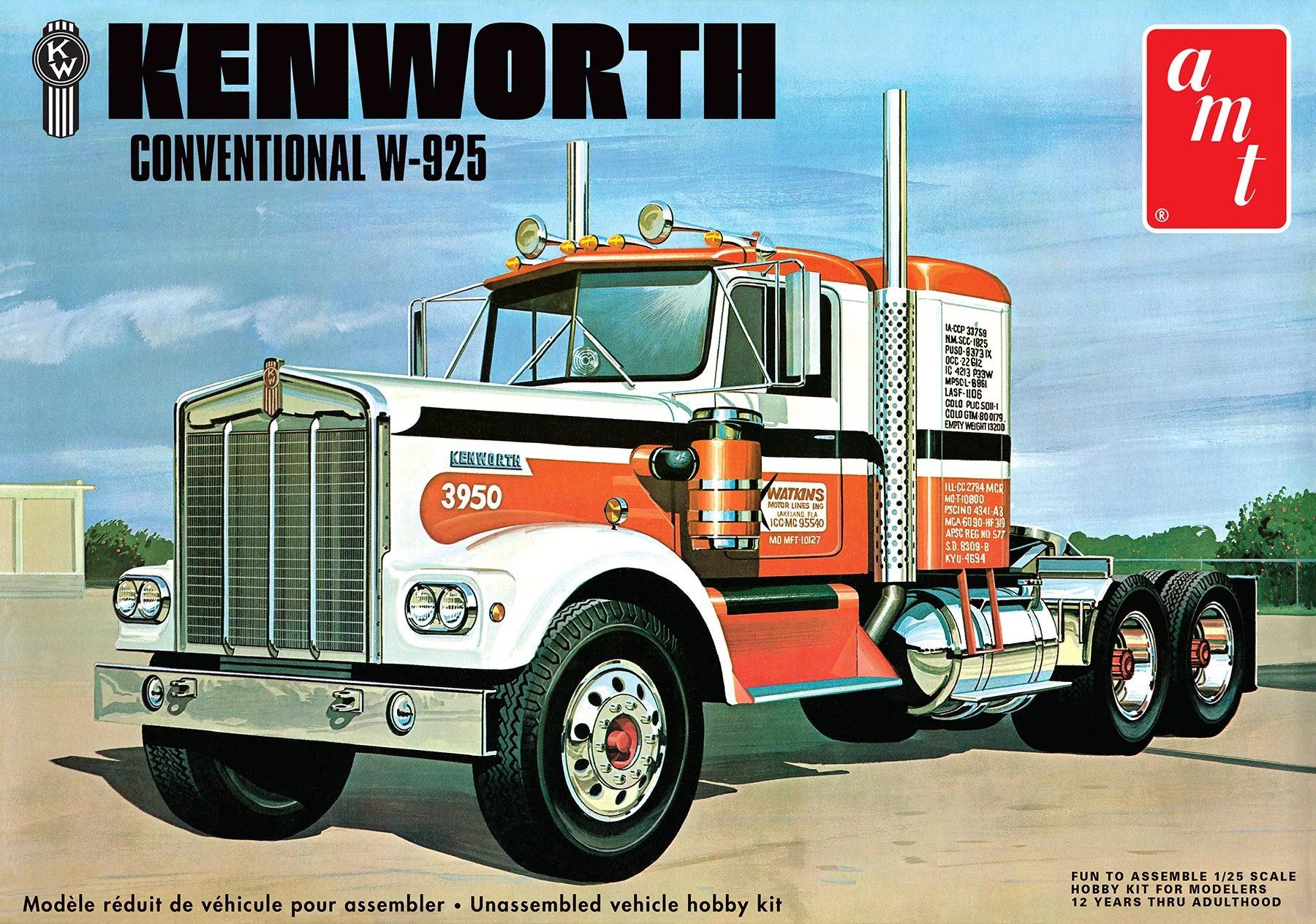 AMT 1/25 Kenworth W925 Conventional Model Kit — official product photo 1