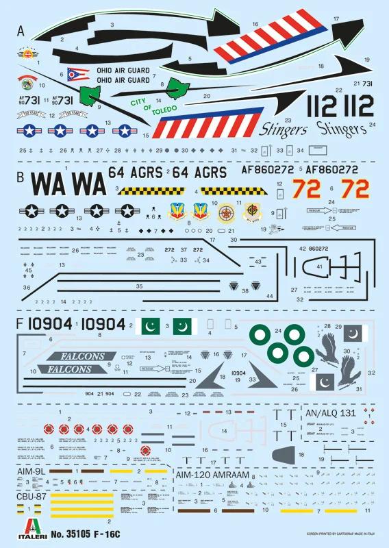 Italeri 1/48 F-16C War Thunder Series Falcon Model Kit — official product photo 1