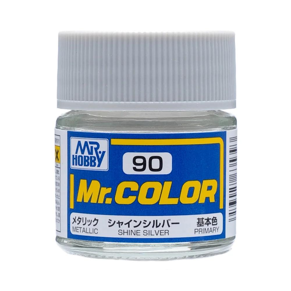Mr. Hobby Mr. Color Shine Silver (C90) 10 ml — official product photo 1