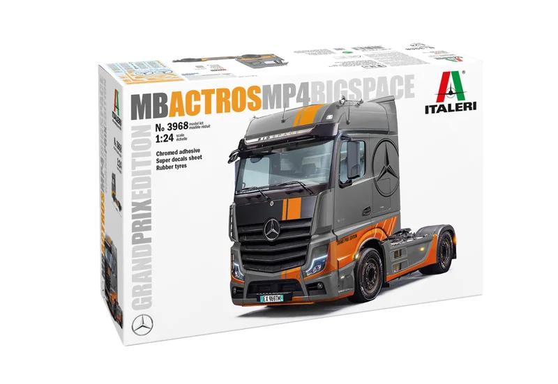 Italeri 1/24 Mb Actros Mp4 Big Space Grand Prix Model Kit — box art