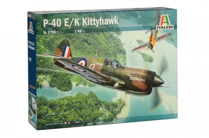 Italeri 1/48 P-40 E K Kittyhawk Model Kit — box art