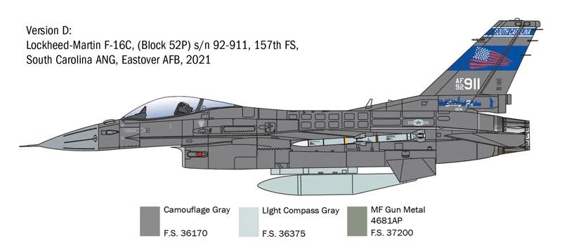 Italeri 1/48 F-16C Fighting Falcon Model Kit — official product photo 5