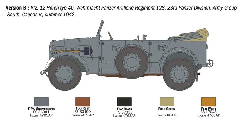 Italeri 1/35 Kfz 12 Horch 901 Typ 40 Fruhen Ausf Model Kit — official product photo 5