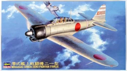 Hasegawa 1/48 Mitsubishi A6m2b Zero 21 Zeke Model Kit — box art