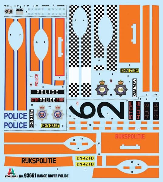 Italeri 1/24 Range Rover Police Model Kit — official product photo 2