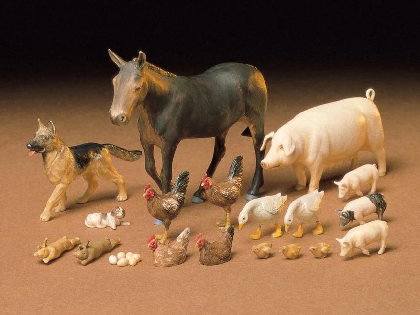 Tamiya 1/35 Livestock Set Model Kit — box art