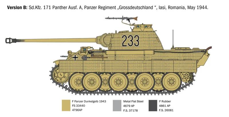 Italeri 1/35 SD Kfz 171 Panther Ausf Model Kit — official product photo 4