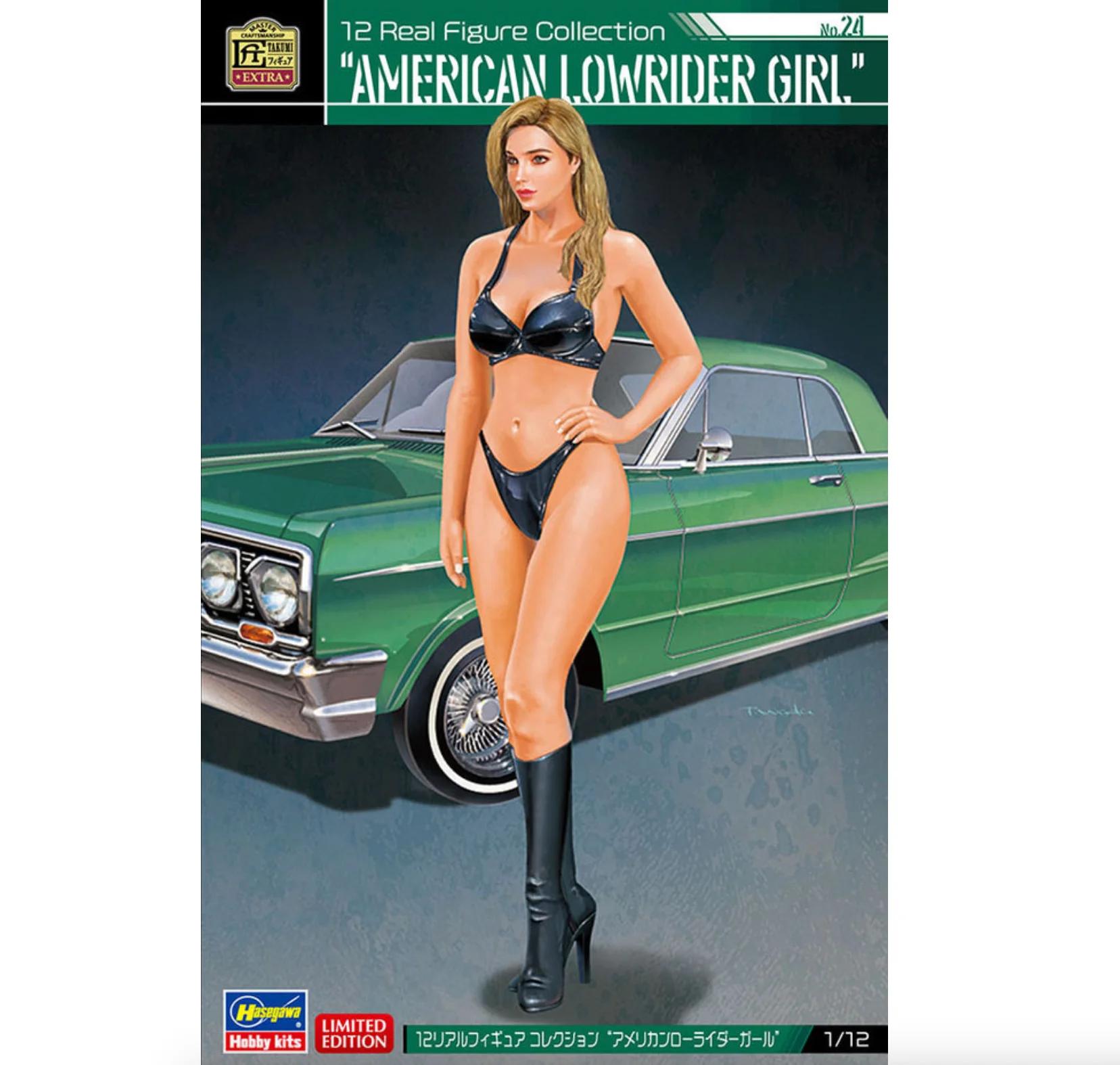 Hasegawa 1/12 American Lowrider Girl 24 Model Kit — official product photo 1