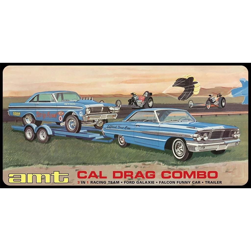 AMT 1/25 Cal Drag Combo W Trailer Model Kit — box art