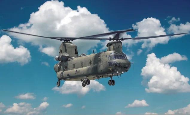 Italeri Chinook Hc2 Ch47f Helicoptr 48 Model Kit — box art
