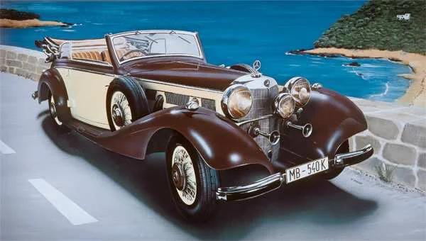 Italeri 1/24 Mercedes Benz 540k Model Kit — box art