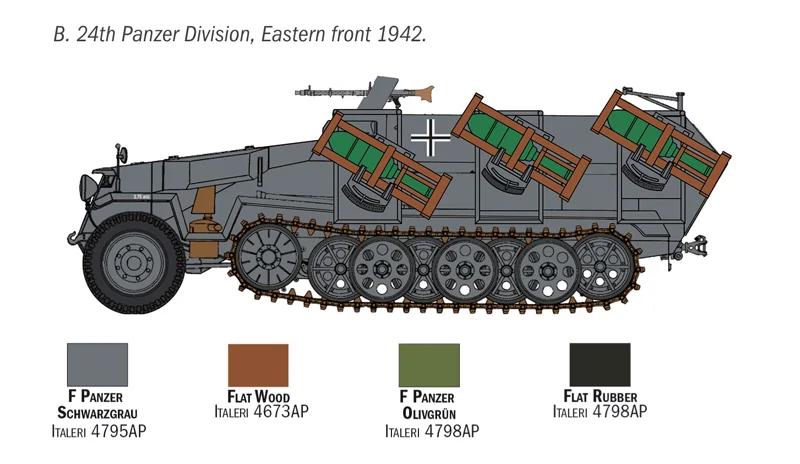 Italeri 1/72 SD Kfz 251 1 Stuka Zu Fuss Model Kit — official product photo 4