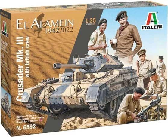 Italeri Crusader MK III W British Tank Crew1 35 Model Kit — box art