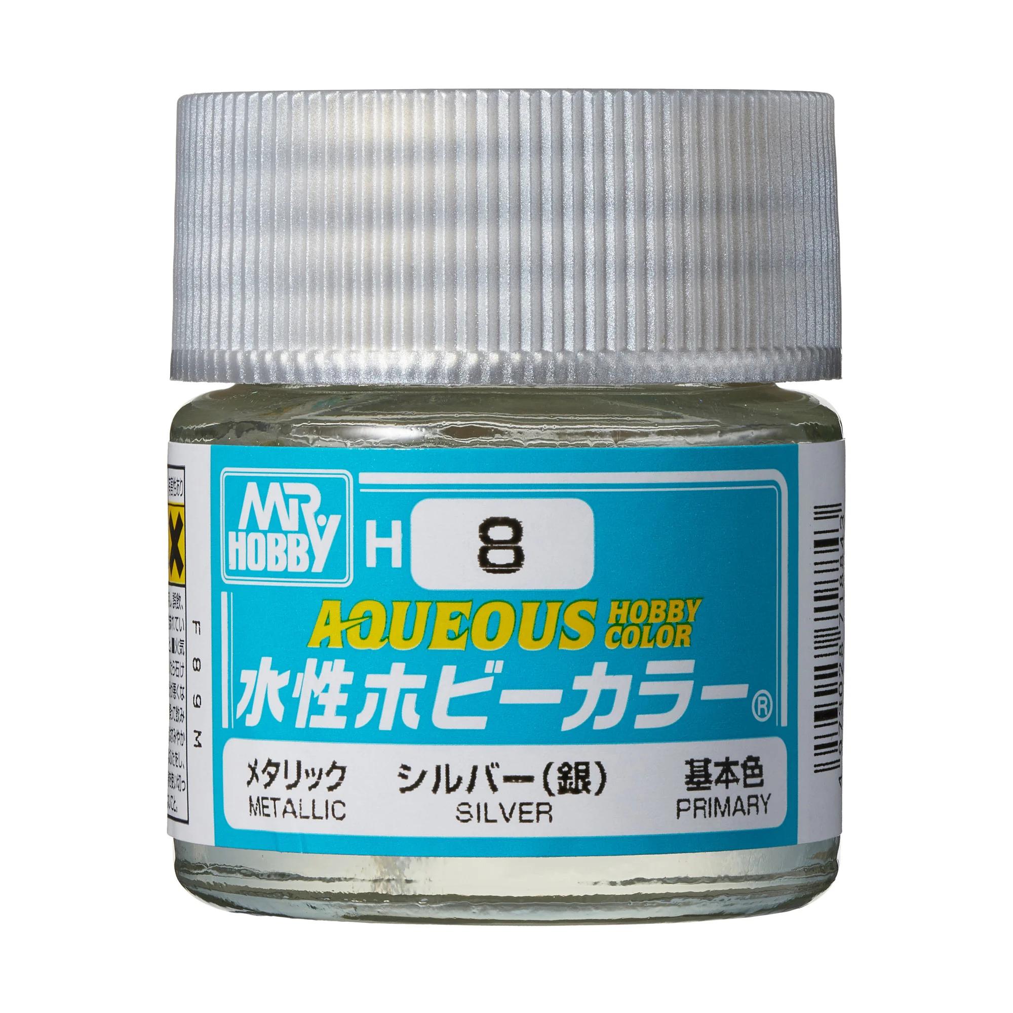 Mr. Hobby Aqueous Hobby Color Silver (H8) 10 ml — official product photo 1