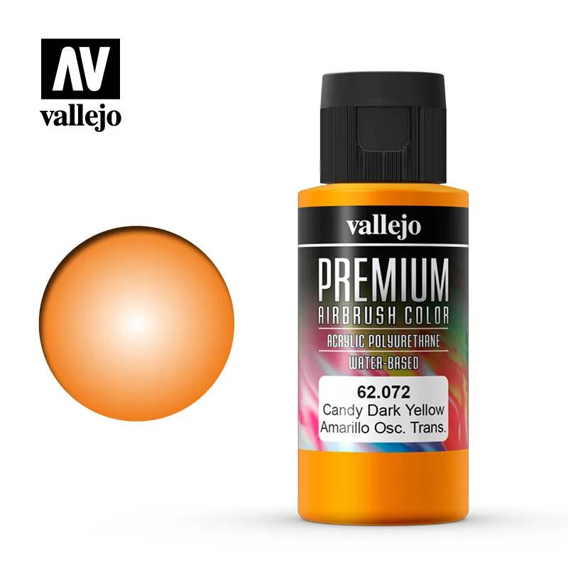 Vallejo Premium Color Candy Dark Yellow 60ml — product photo