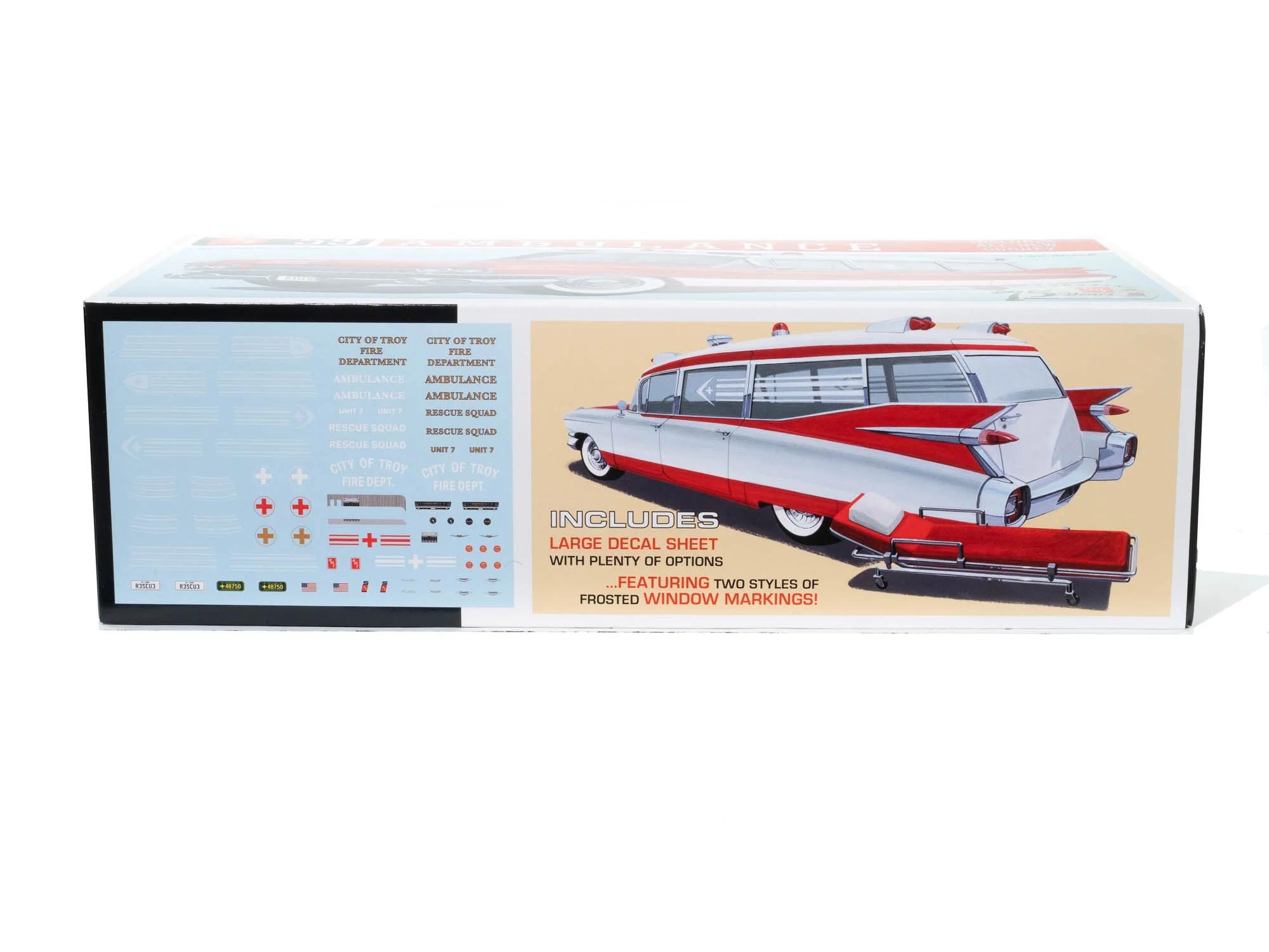 AMT 1/25 59 Cadillac Ambulance W Gurney Model Kit — official product photo 5