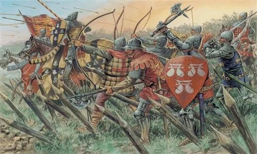 Italeri 1/72 100 Yrs War Eng Knights Model Kit — official product photo 1