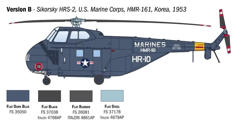 Italeri 1/72 H-19 Sikorsky Ho4s-3 Has 7 Model Kit — official product photo 4