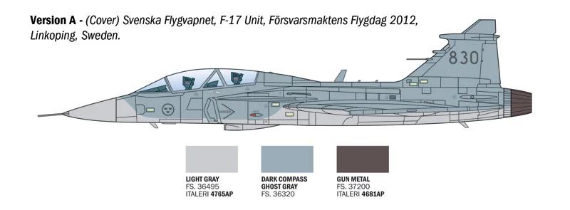 Italeri 1/72 JAS-39 Twin Seater Model Kit — official product photo 3