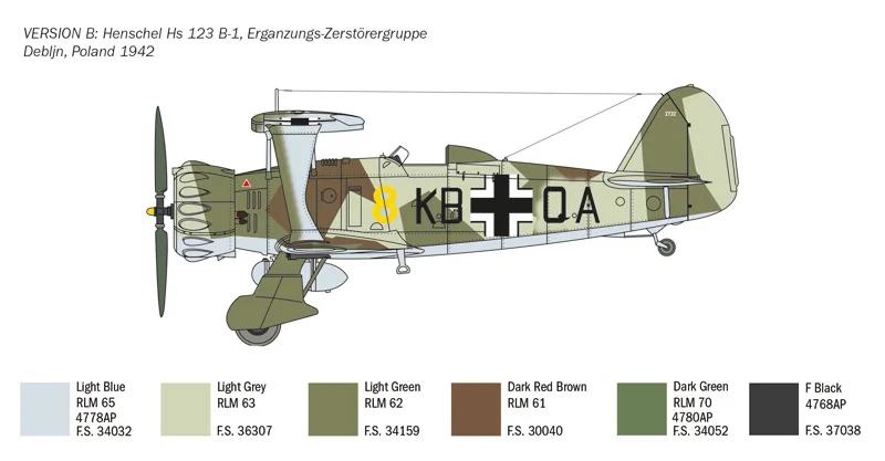 Italeri 1/48 Henschel Hs 123 Model Kit — official product photo 5