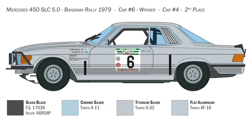 Italeri 1/24 Mercedes-benz 450 Slc Model Kit — official product photo 3