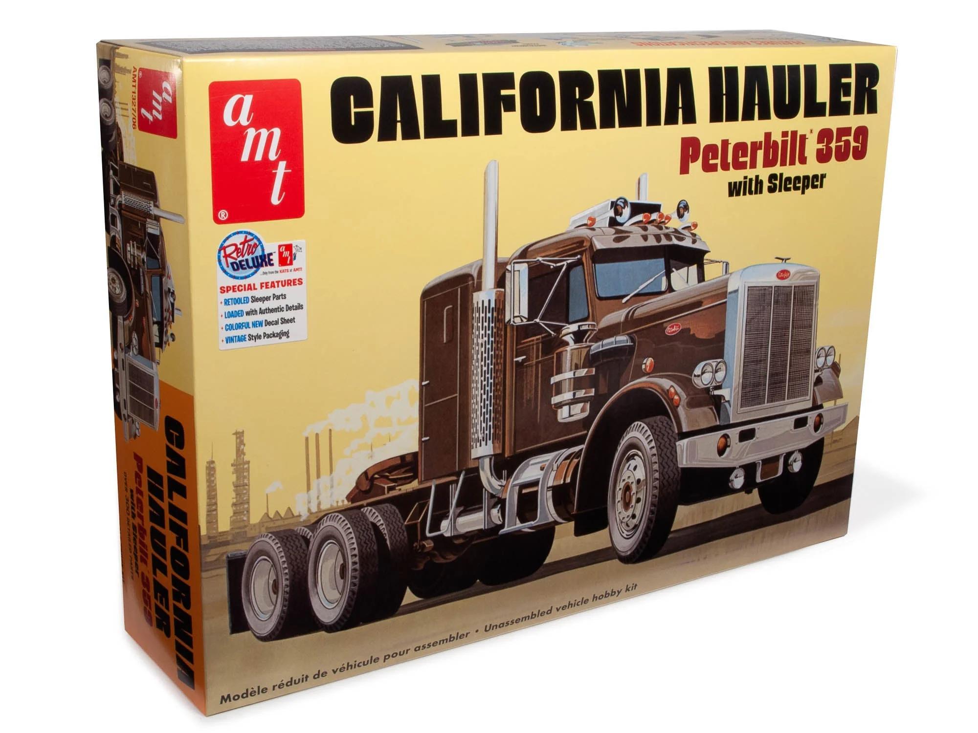 AMT Peterbilt 359 California Hauler W Sleep Model Kit — official product photo 1