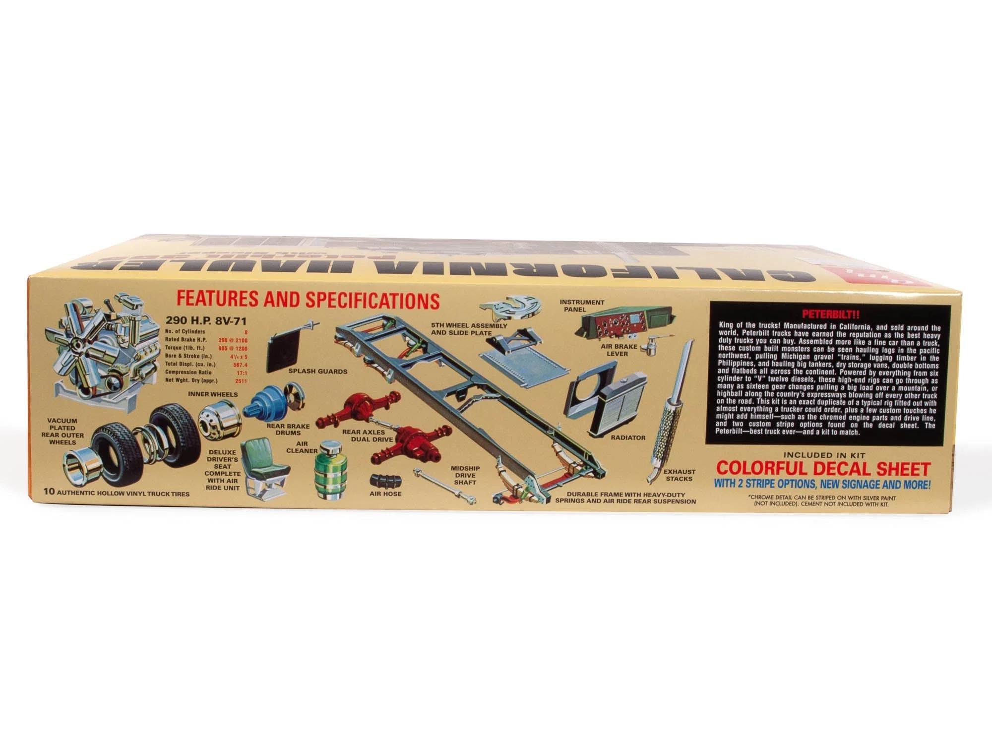 AMT Peterbilt 359 California Hauler W Sleep Model Kit — official product photo 2
