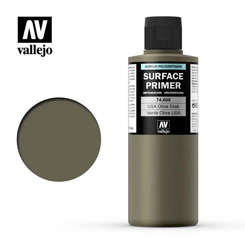 Vallejo Surface Primer 200ml US Olive Drab 1p — product photo