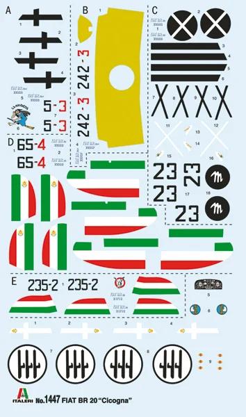 Italeri Fiat Br 20cicognabattle Britain 72 Model Kit — official product photo 3