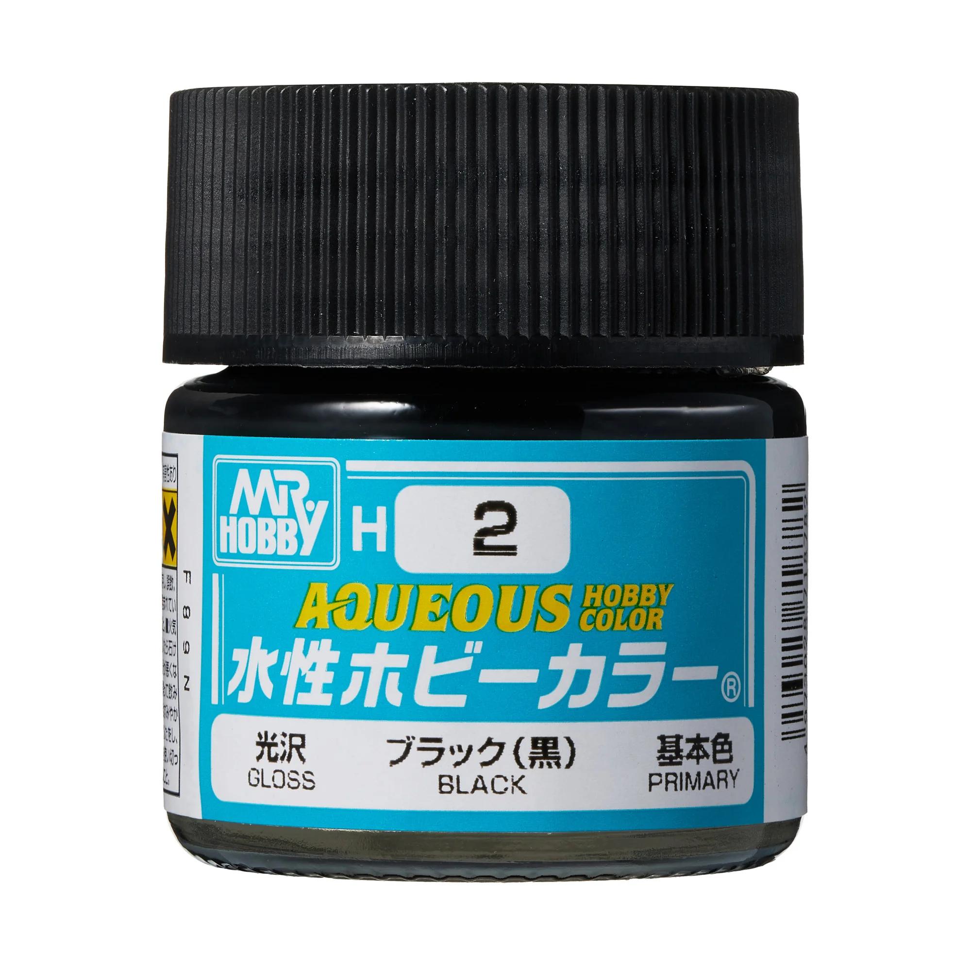Mr. Hobby Aqueous Hobby Color Black (H2) 10 ml — official product photo 1