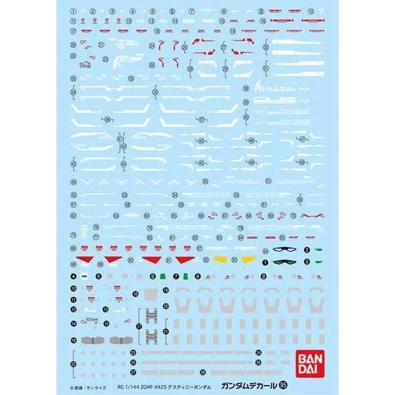 Bandai 1/144 RG GD-95 Destiny Decal 1p — official product photo 1
