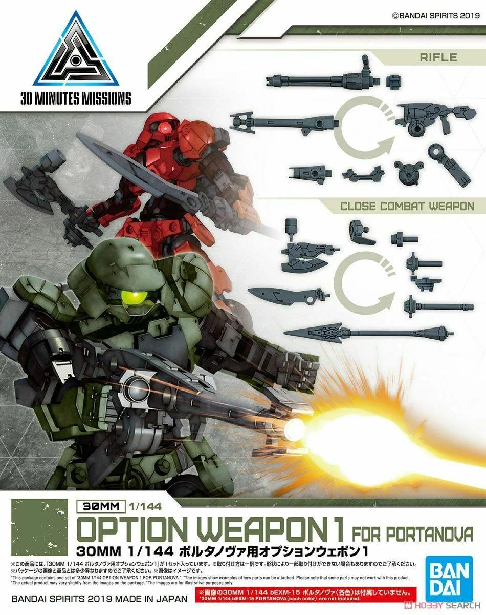 Bandai 1/144 30MM 02 Option Weapon 1 Portanova Model Kit — box art