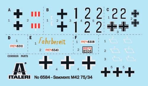 Italeri 1/35 Semovente M42 Da 75 34 Model Kit — official product photo 3