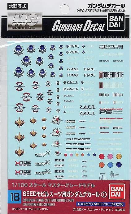 Bandai GD-18 Seed Miltiuse Decal 1p — product photo