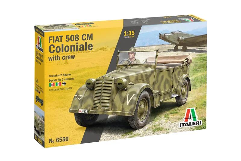Italeri 1/35 Fiat 508cm Coloniale W Crew Model Kit — official product photo 1