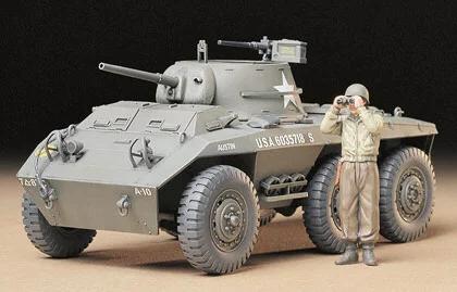 Tamiya M-8 US Light Truck Greyhound Model Kit — box art